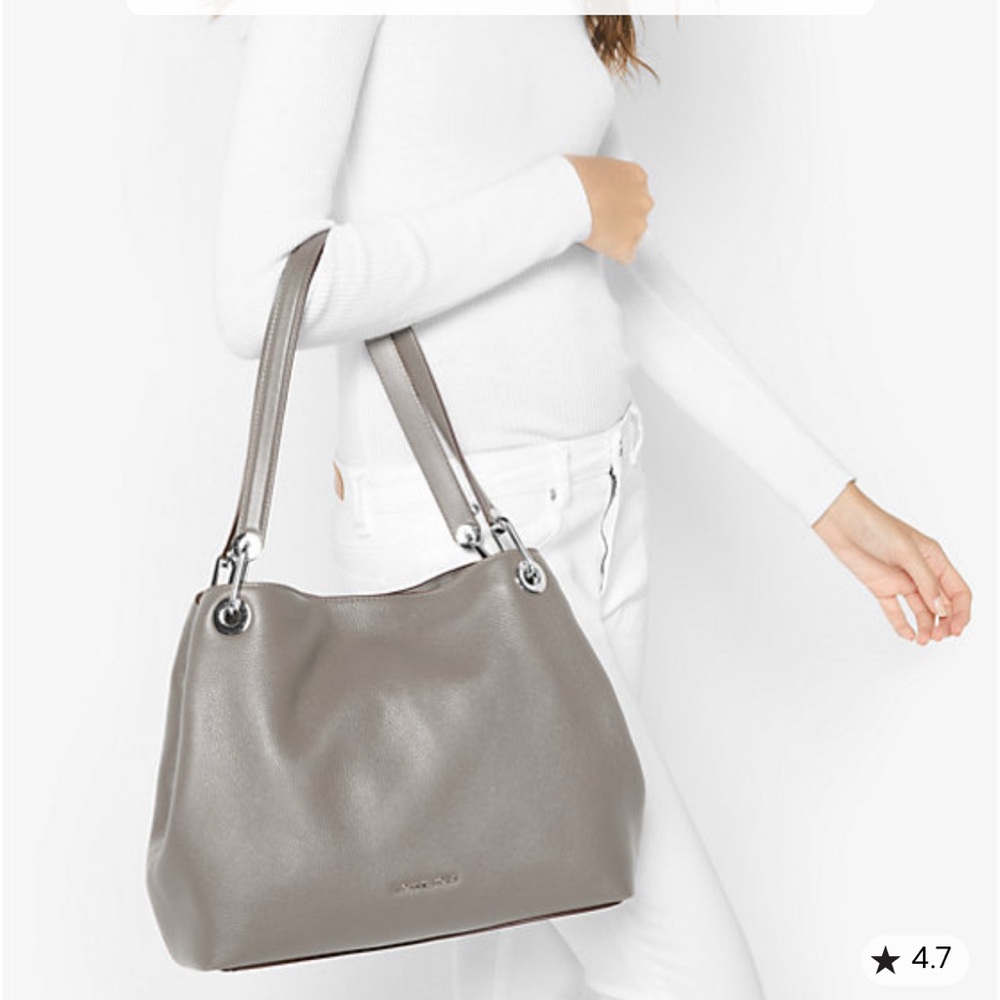 Michael Kors Blush Shoulder Bag with Gold Accents Raven - Picture 13 of 13